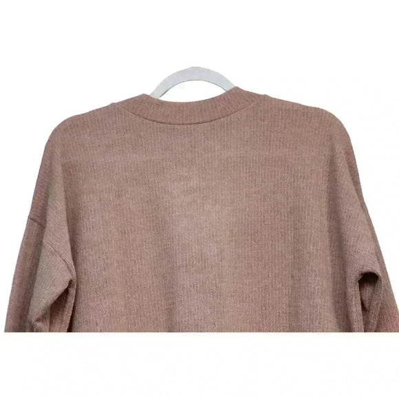 Clara Sun Woo Sweater Size Medium Dusty Pink V-Neck Oversized Boxy Lagenlook - Picture 8 of 11
